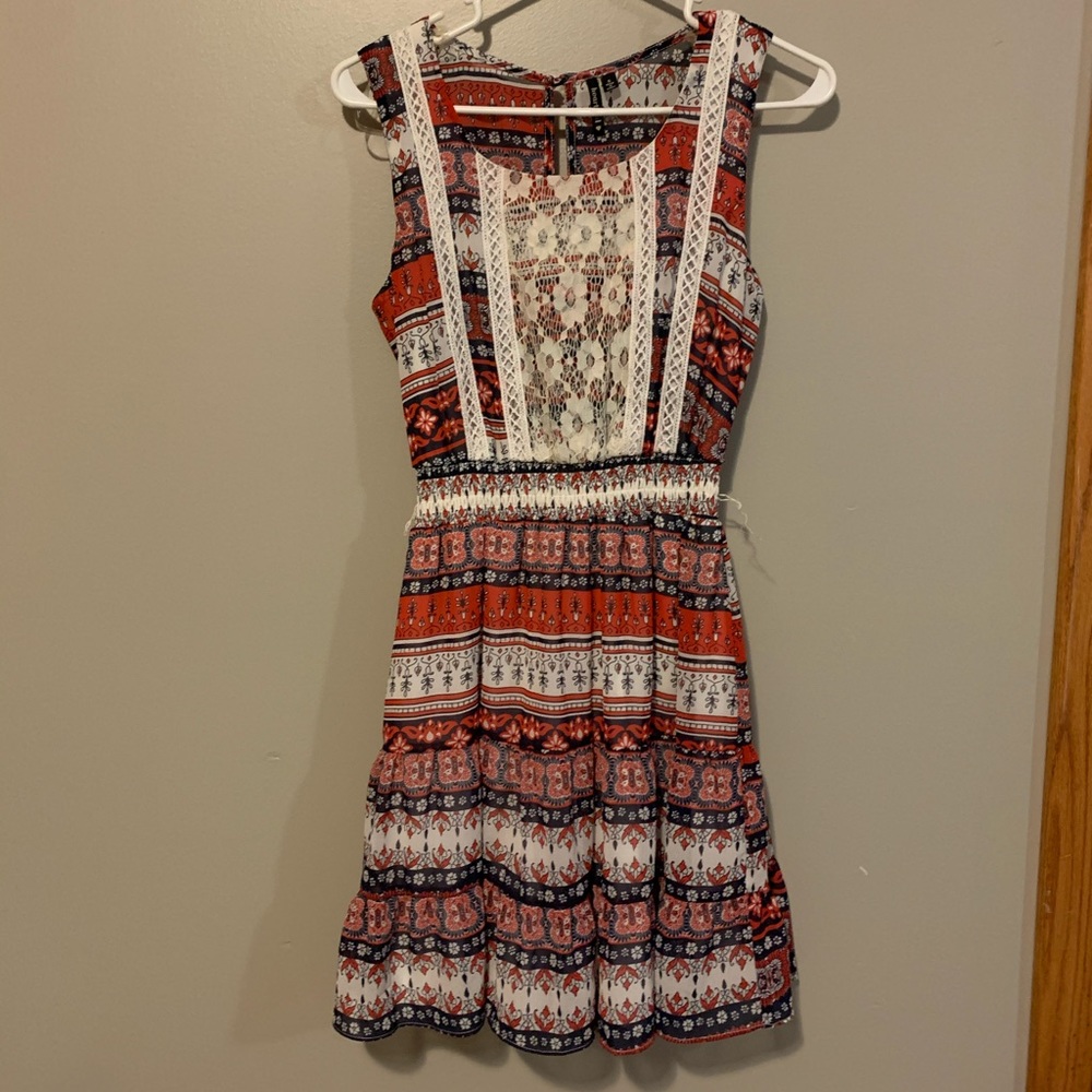 Printed mini dress